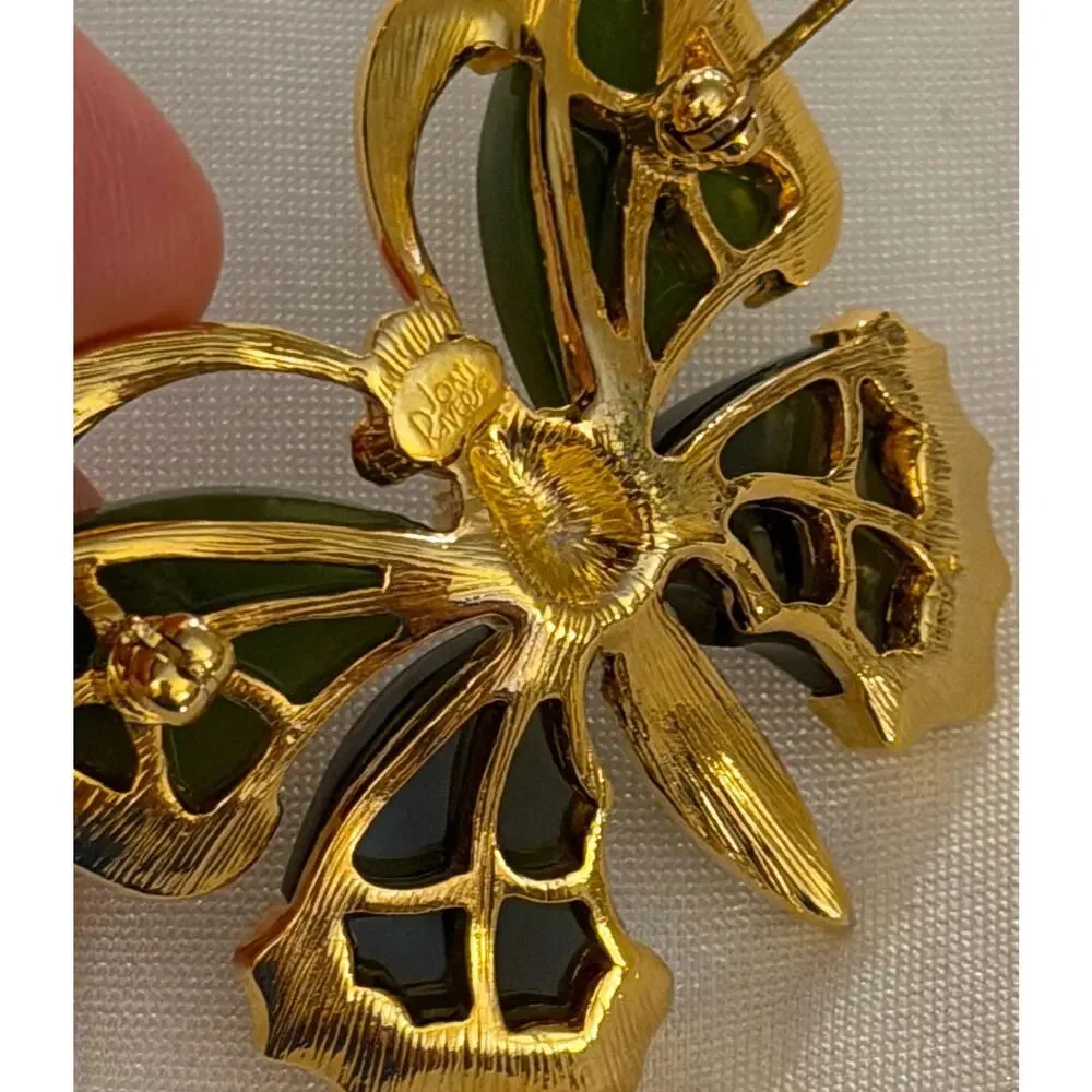 Vintage Joan Rivers Butterfly Pins • Set of 6 • Plique A Jour • Rhinestone • En